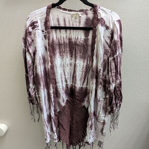 Earthbound Tie-Dye Fringe Cardigan